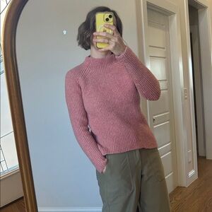 Madewell Ribbed Mockneck Sweater – XS – Blush Pink